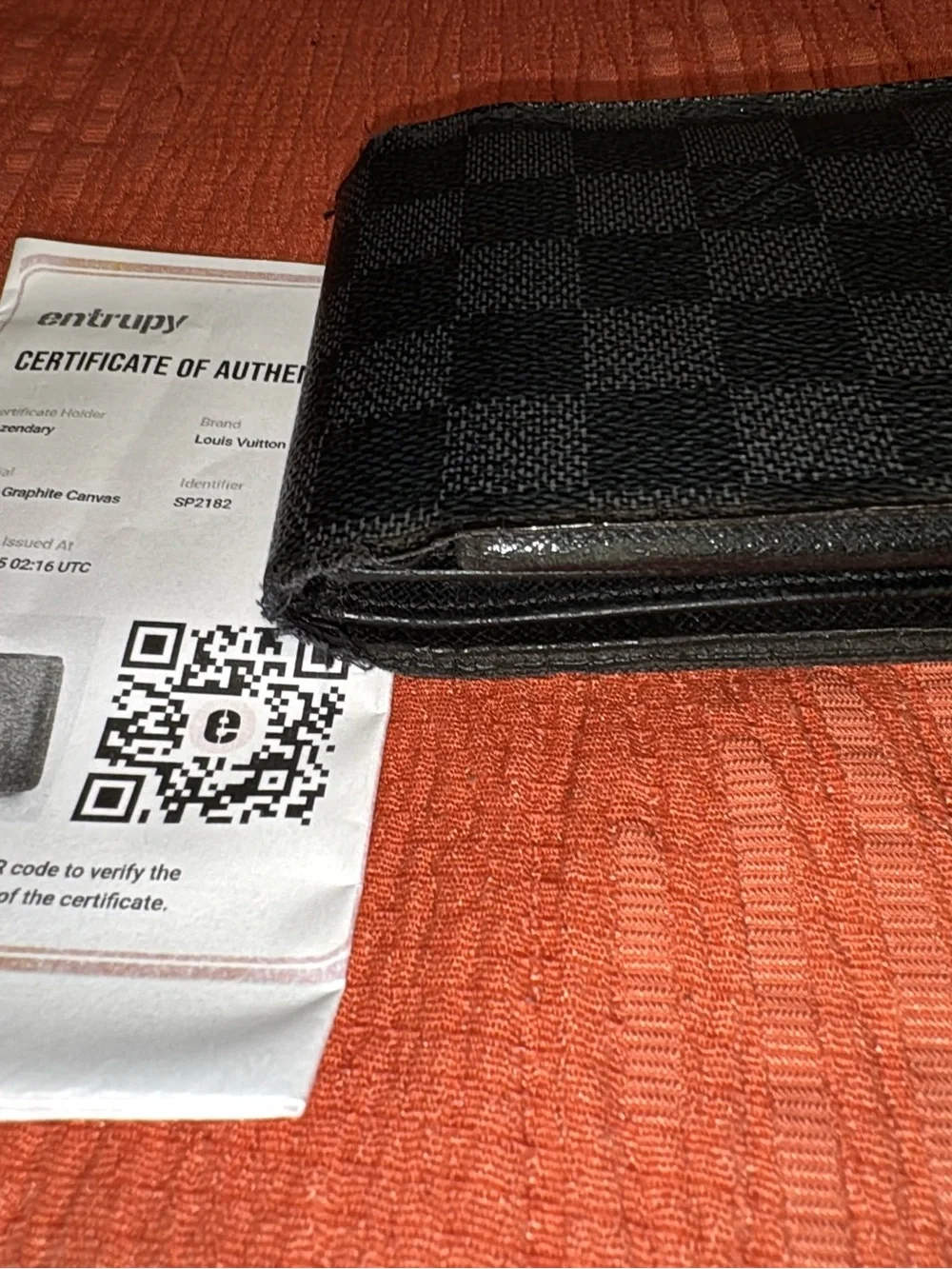 Louis Vuitton Black Damier Graphite Leather Wallet